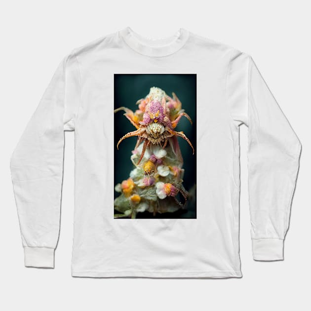 Floral Crab Spider Long Sleeve T-Shirt by rolphenstien